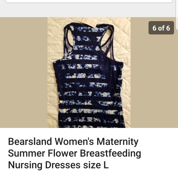 Bearsland maternity breastfeeding nursing dress - Picture 4 of 4